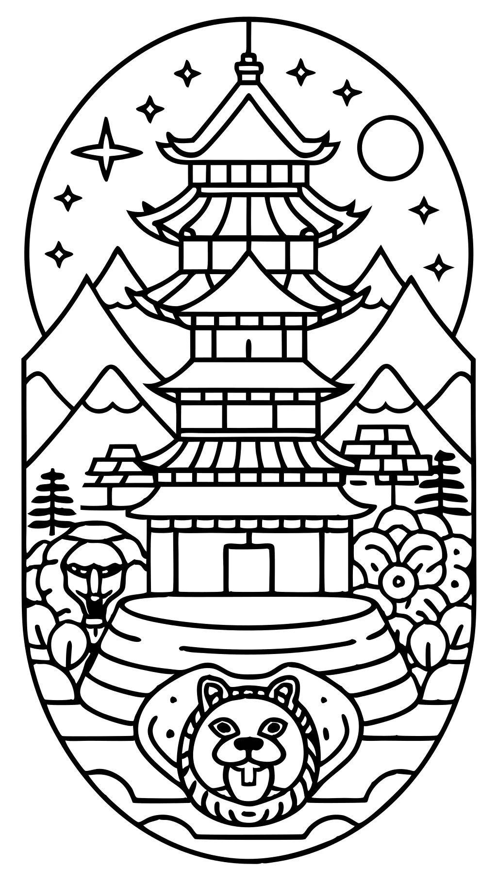 coloring pages asia